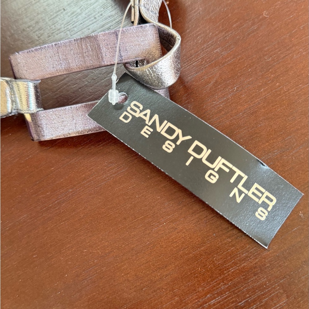Metal Link Brown Women's Fashion Belt - Picture 4 of 5